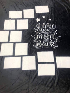 LOVE YOU TO THE MOON AND BACK PLUSH VELVET BLANKET 50X60