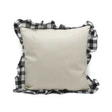 Load image into Gallery viewer, BUFFALO PLAID RUFFLE PILLOW CASE
